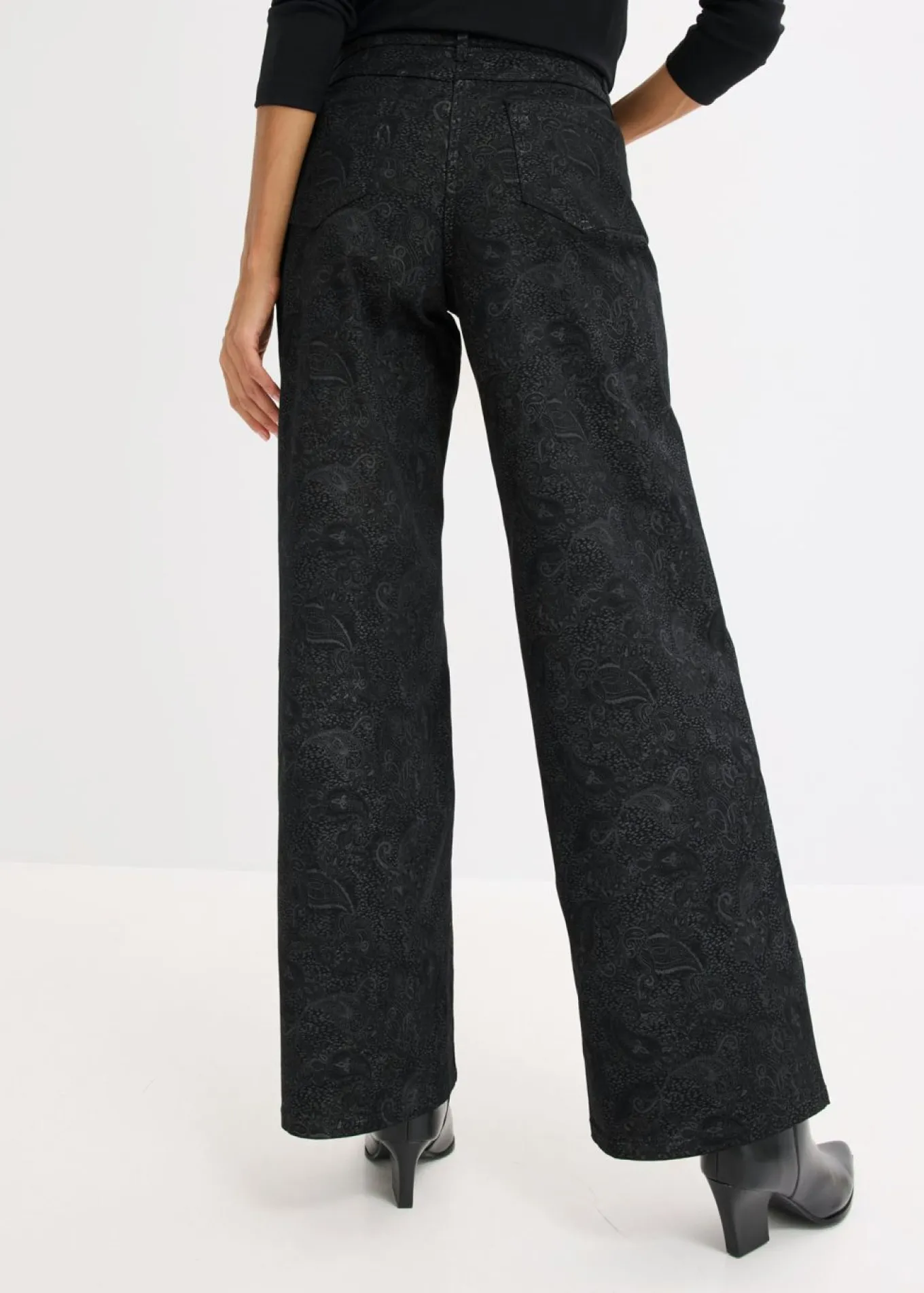 Pantalón elástico de algodón con pernera ancha