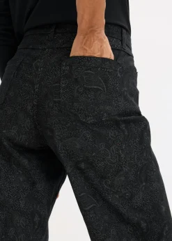 Pantalón elástico de algodón con pernera ancha