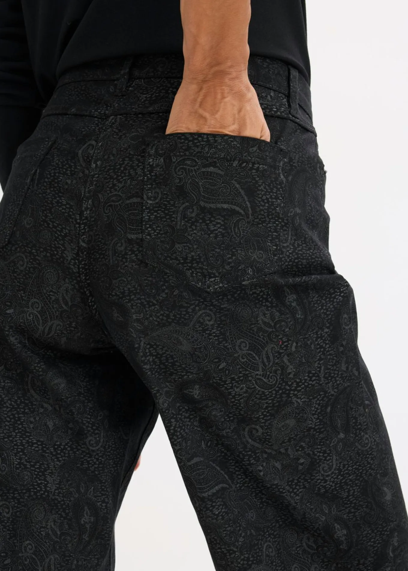 Pantalón elástico de algodón con pernera ancha