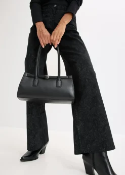 Pantalón elástico de algodón con pernera ancha