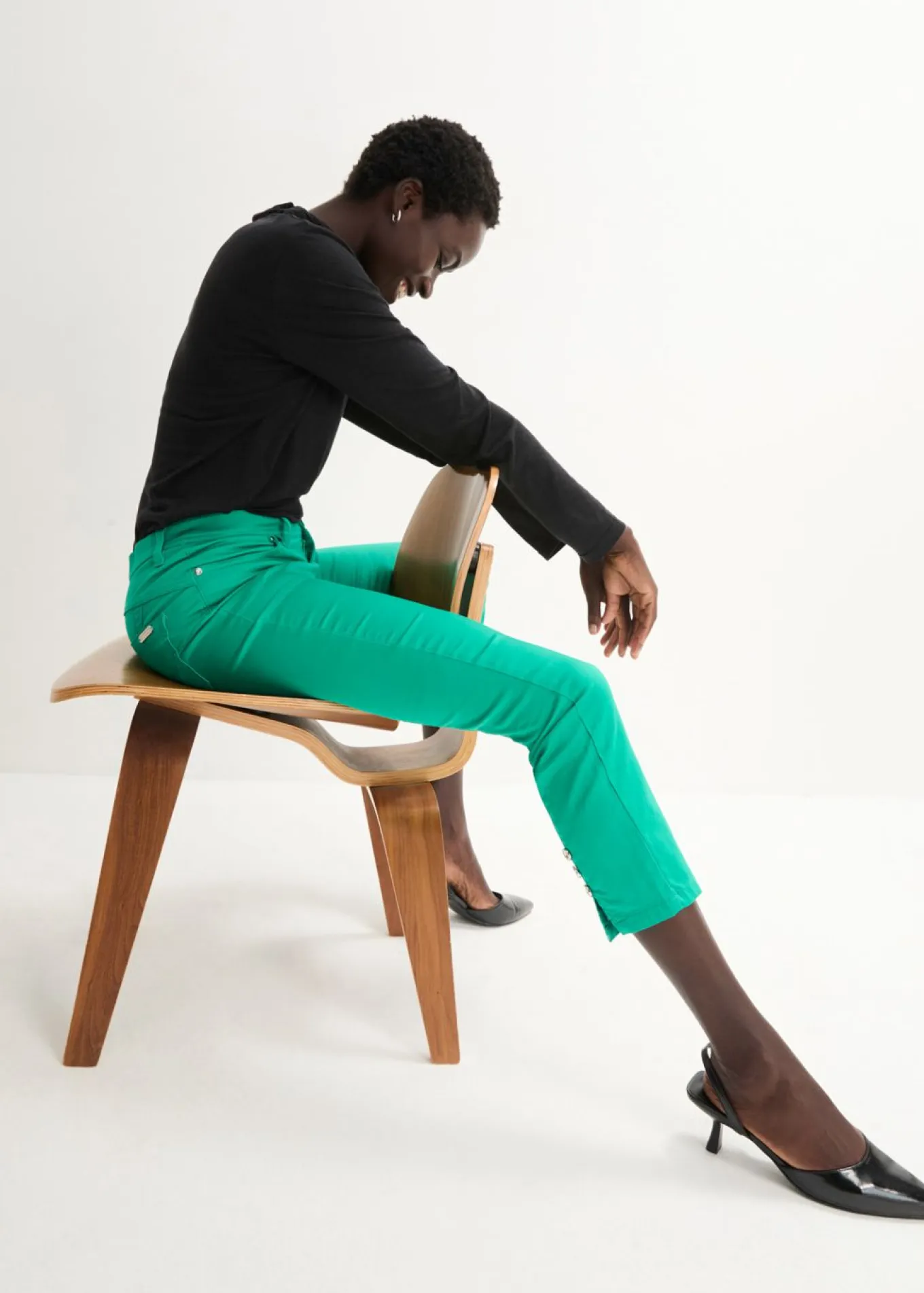 Pantalón elástico de algodón