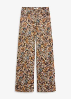 Pantalón elástico de algodón con perneras anchas
