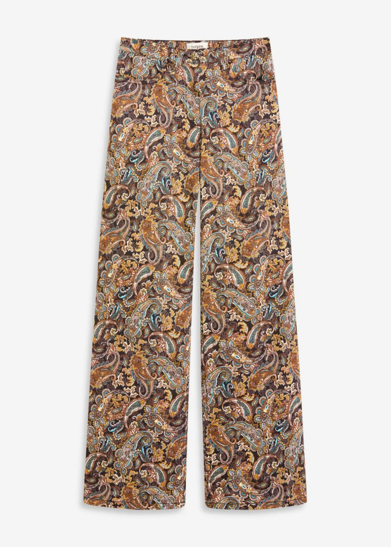 Pantalón elástico de algodón con perneras anchas