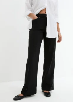 Pantalón elástico de bengalina con cintura cómoda