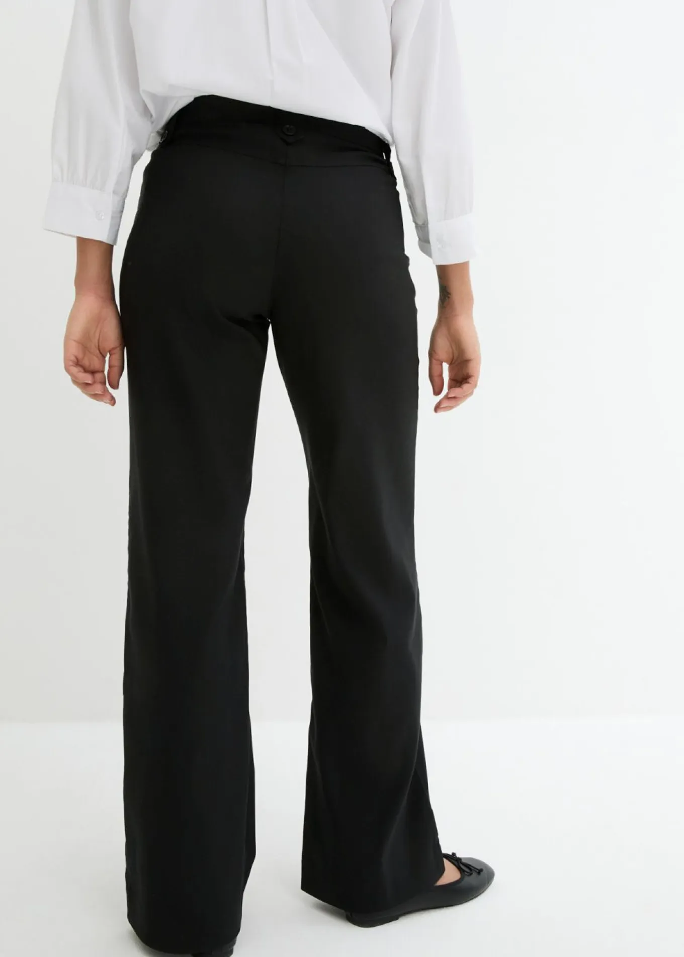 Pantalón elástico de bengalina con cintura cómoda