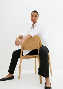 Pantalón elástico de bengalina con cintura cómoda