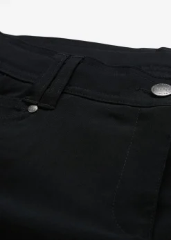 Pantalón elástico de bengalina con cintura cómoda de corte recto