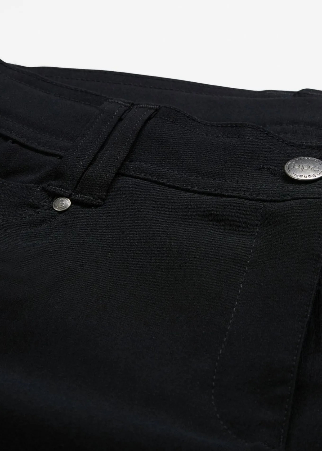 Pantalón elástico de bengalina con cintura cómoda de corte recto
