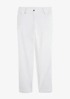 Pantalón elástico de bengalina con cintura cómoda de corte recto