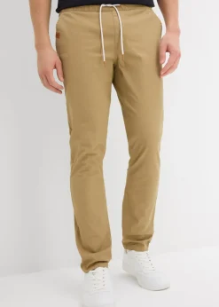 Pantalón elástico de corte regular y recto
