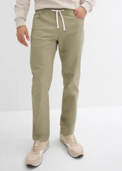 Pantalón elástico de corte regular y recto