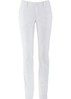 Pantalón elástico de corte recto de bengalina