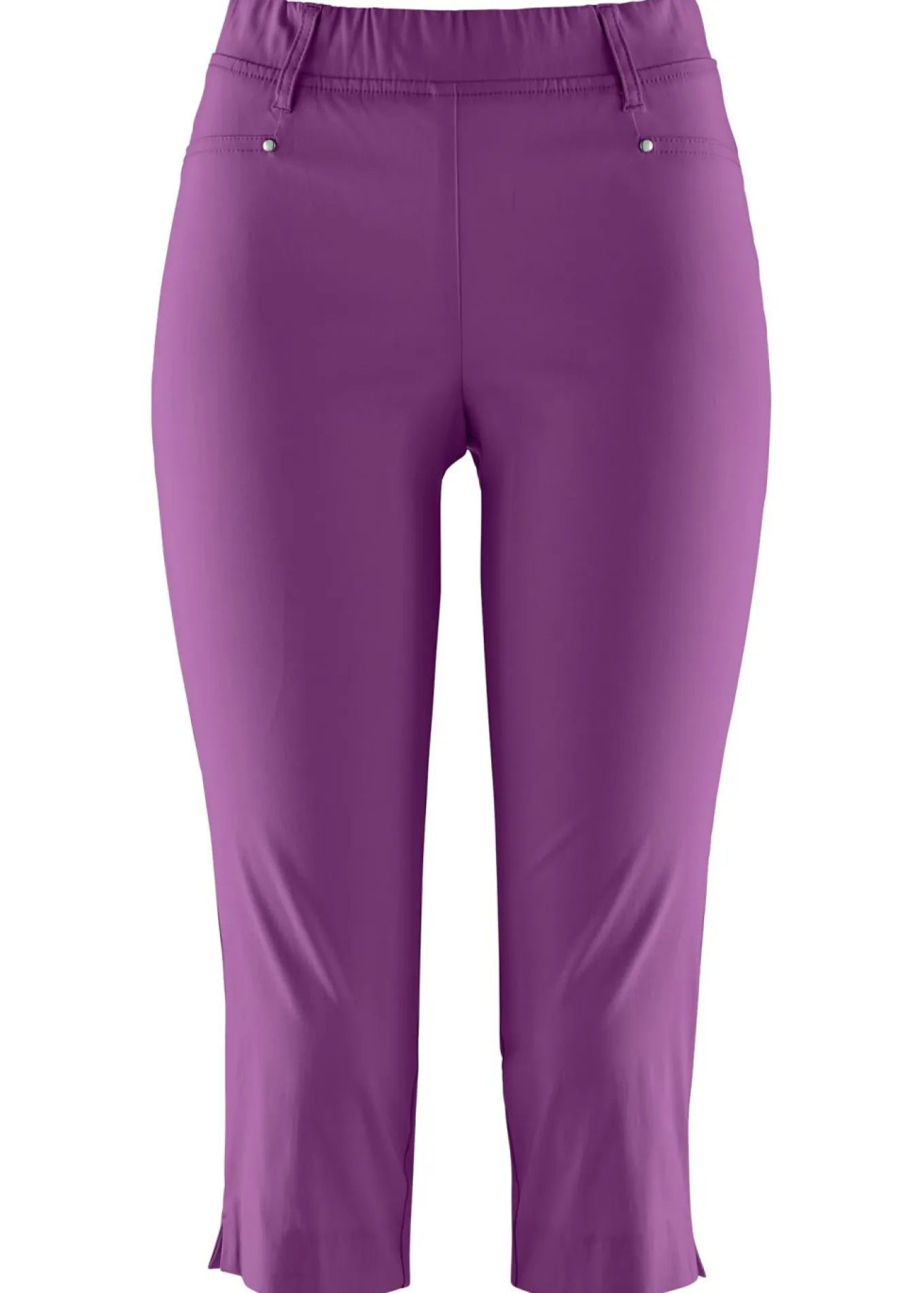 Pantalón elástico de corte capri con cintura elástica