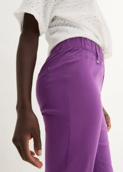 Pantalón elástico de corte capri con cintura elástica