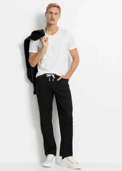 Pantalón elástico de corte regular y recto
