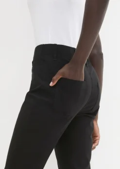 Pantalón elástico de corte capri con cintura elástica