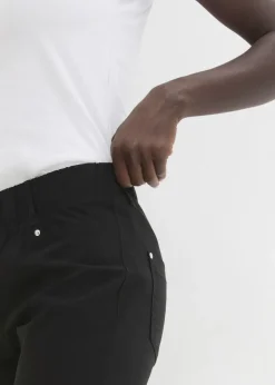 Pantalón elástico de corte capri con cintura elástica