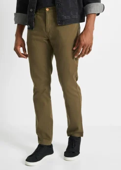 Pantalón elástico de corte regular y recto