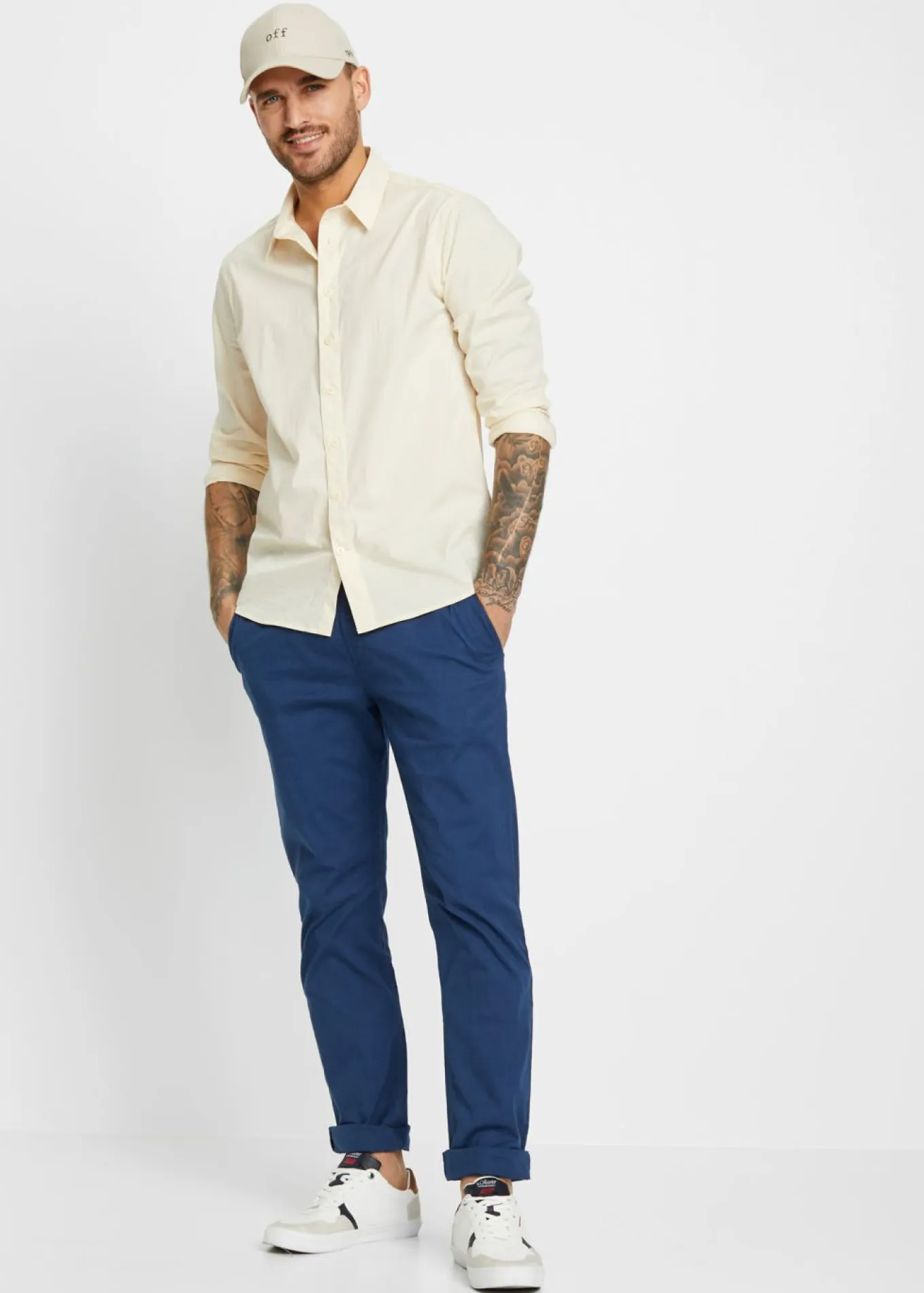 Pantalón elástico de corte recto y ajustado