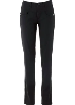 Pantalón elástico de corte recto de bengalina