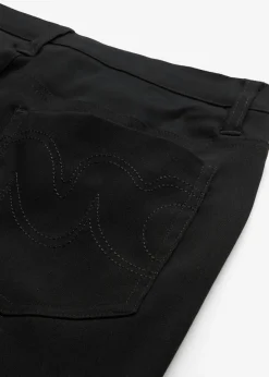 Pantalón elástico de corte recto de bengalina