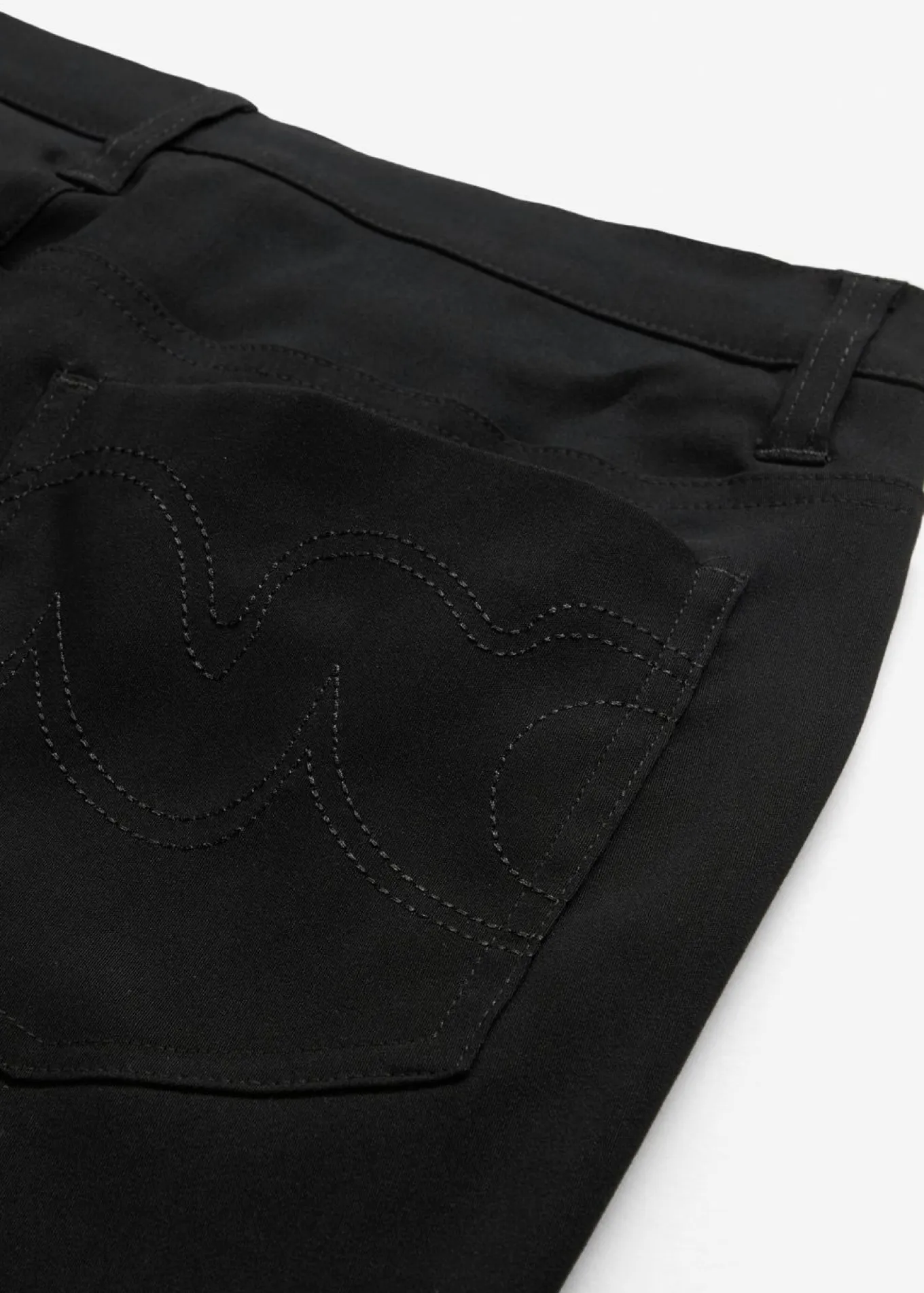 Pantalón elástico de corte recto de bengalina