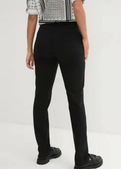 Pantalón elástico de corte recto de bengalina