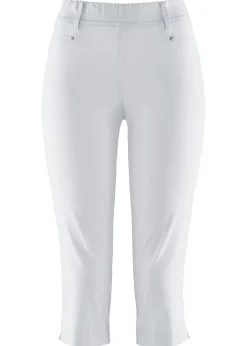 Pantalón elástico de corte capri con cintura elástica
