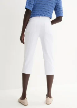 Pantalón elástico de corte capri con cintura elástica