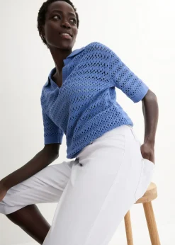 Pantalón elástico de corte capri con cintura elástica