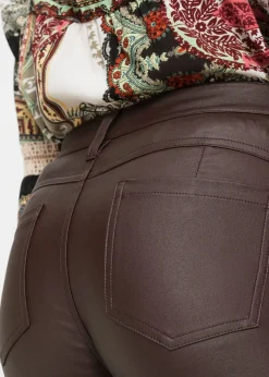 Pantalón elástico de mezcla de viscosa