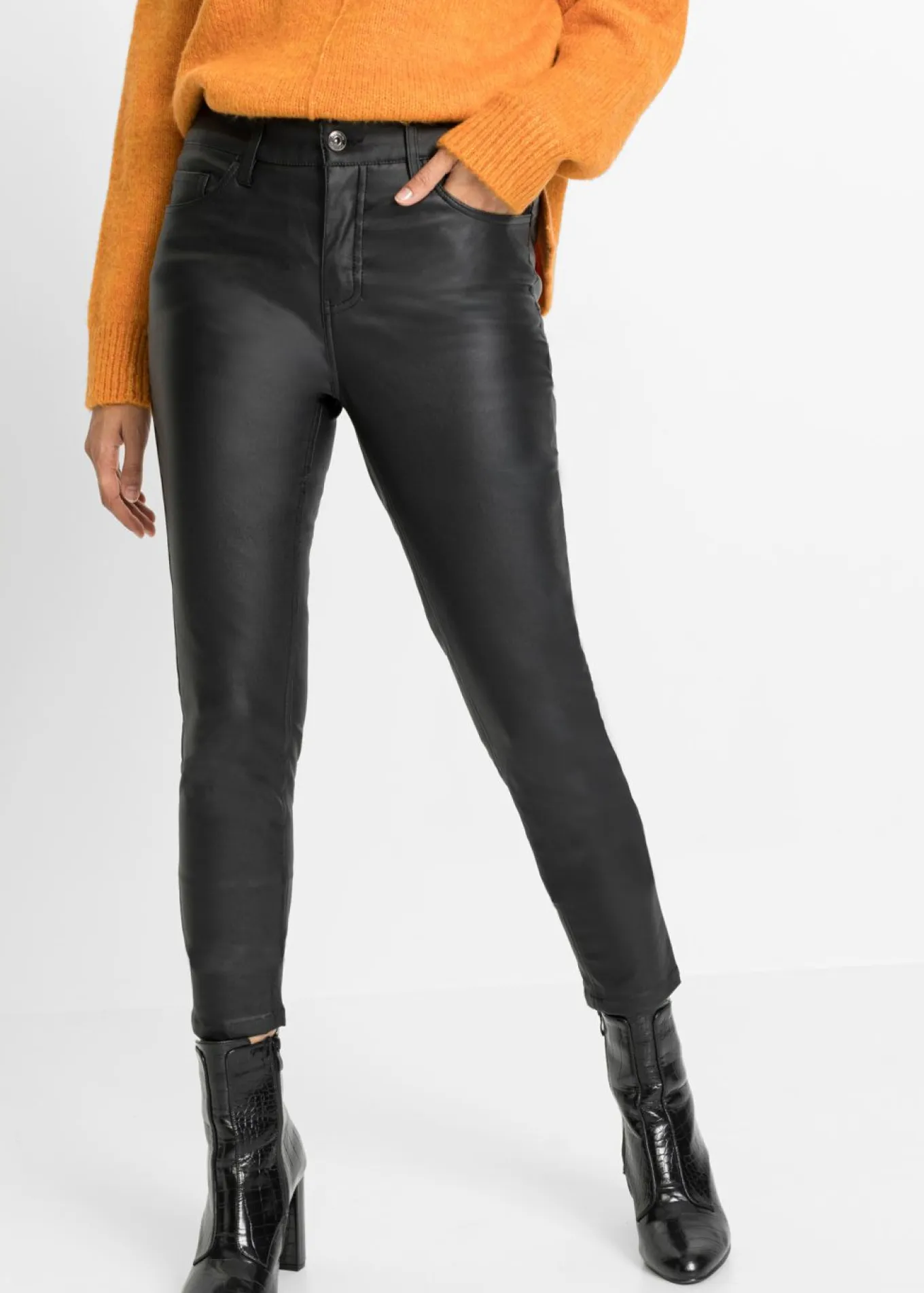 Pantalón elástico de mezcla de viscosa