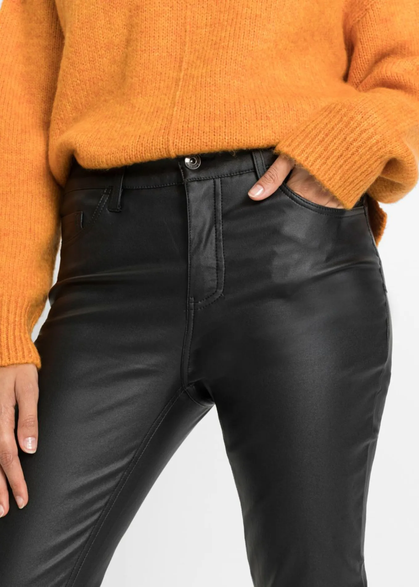 Pantalón elástico de mezcla de viscosa