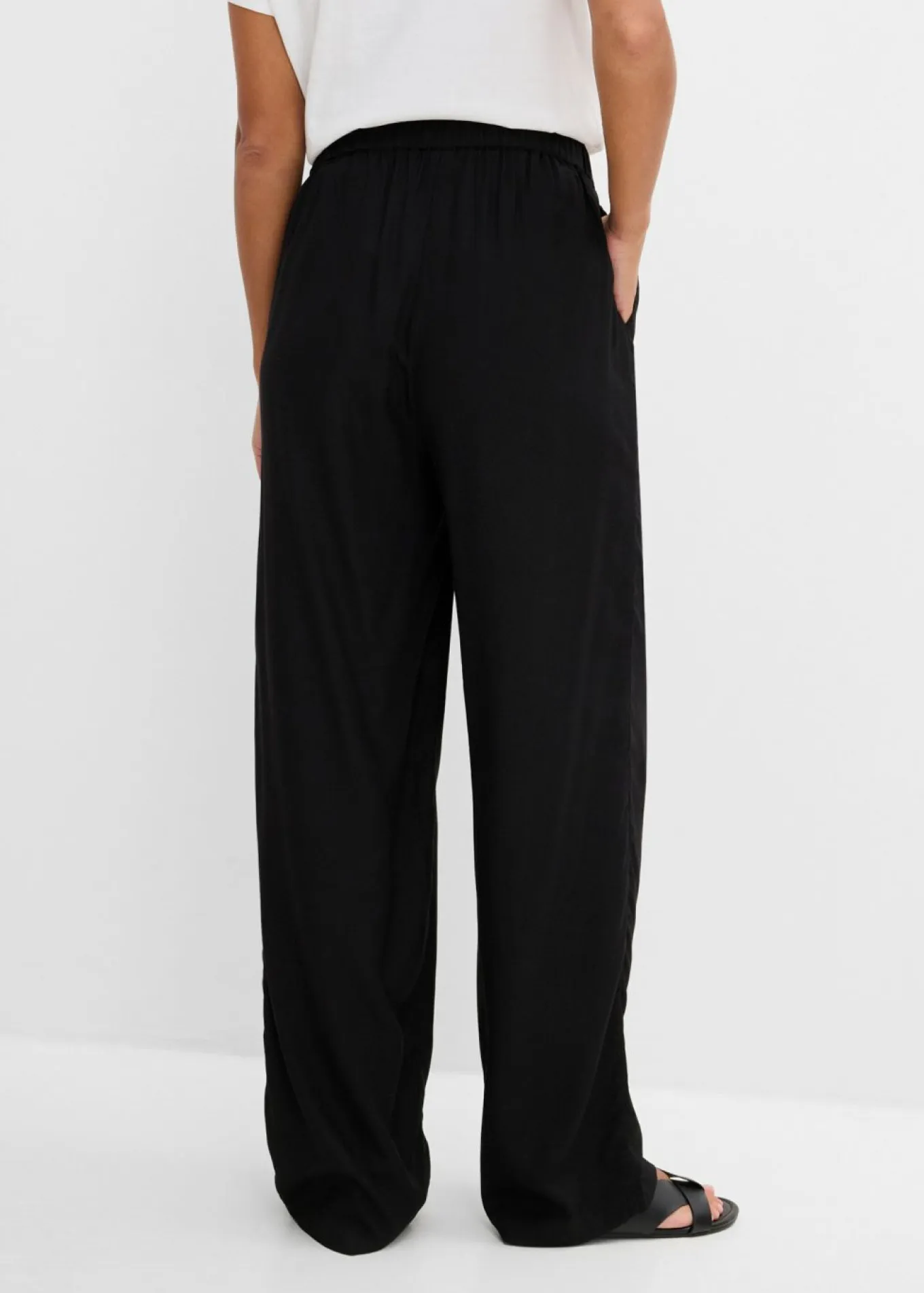 Pantalón elástico de viscosa con cinturilla cómoda