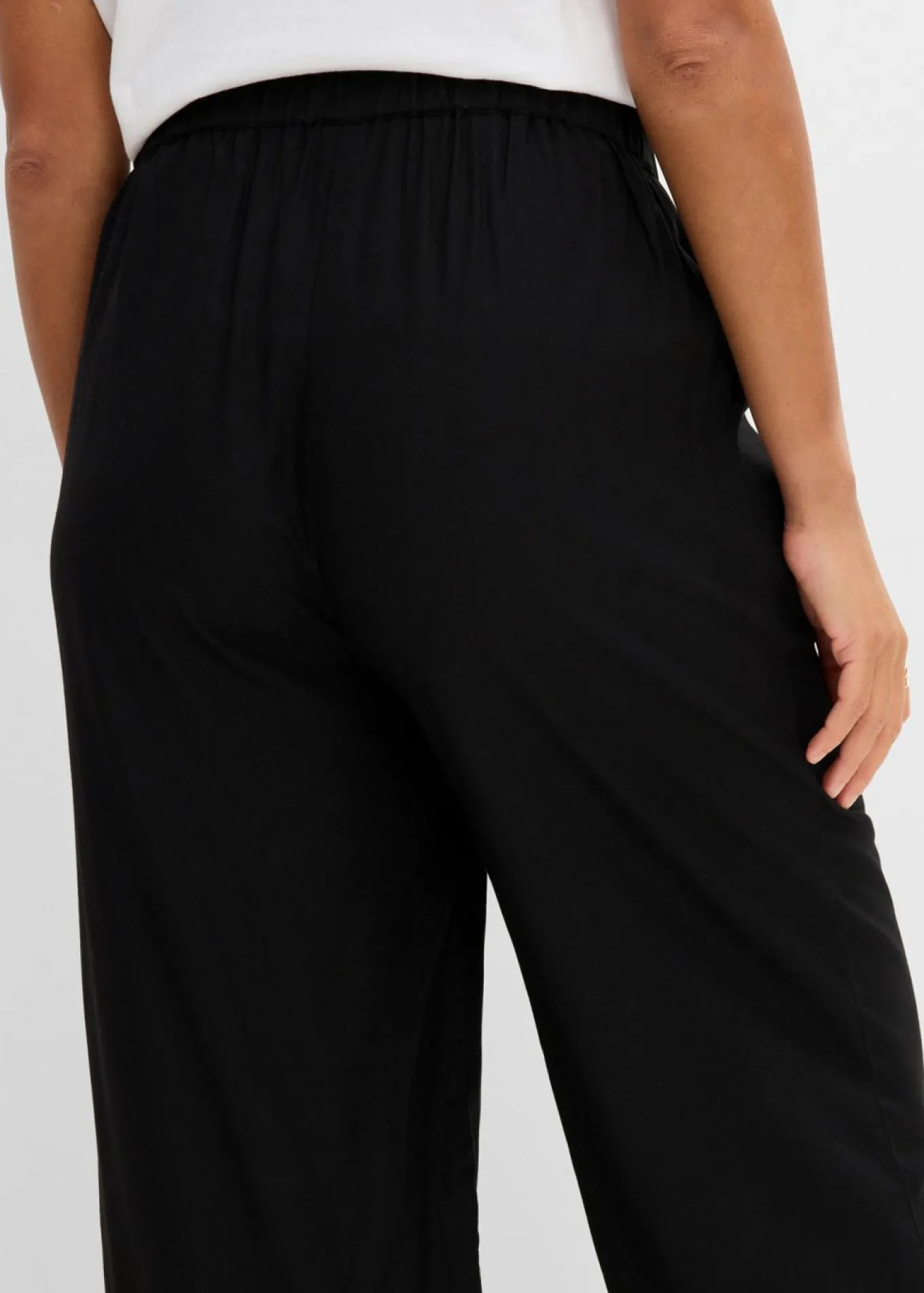 Pantalón elástico de viscosa con cinturilla cómoda