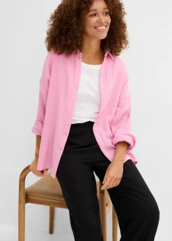 Pantalón elástico de viscosa con cinturilla cómoda
