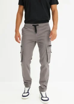 Pantalón elástico sin cierre con bolsillos tipo cargo y corte regular