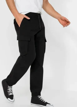 Pantalón elástico sin cierre con bolsillos tipo cargo y corte holgado