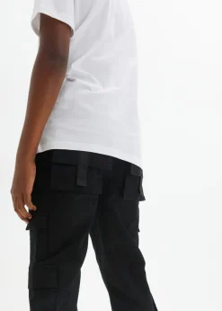 Pantalón elástico tipo cargo sin cierre con corte regular