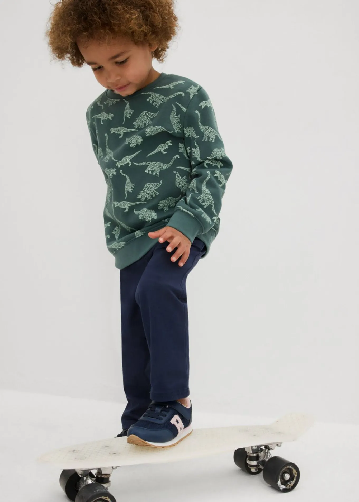 Pantalón elástico tipo chino con cintura ajustable y corte ajustado/recto
