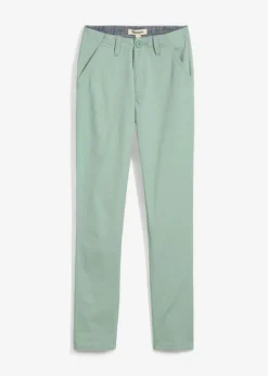 Pantalón elástico tipo chino con cintura ajustable y corte ajustado/recto