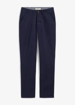 Pantalón elástico tipo chino con cintura ajustable y corte ajustado/recto