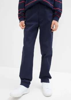 Pantalón elástico tipo chino con cintura ajustable y corte ajustado/recto