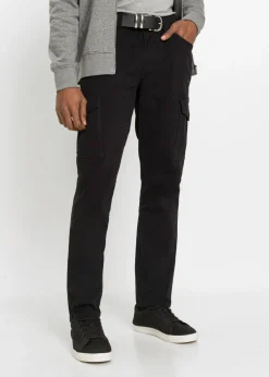 Pantalón elásticos, slim fit, con bolsillos cargo, straight