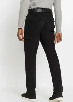 Pantalón elásticos, slim fit, con bolsillos cargo, straight