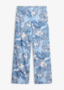 Pantalón estampado de viscosa fluida