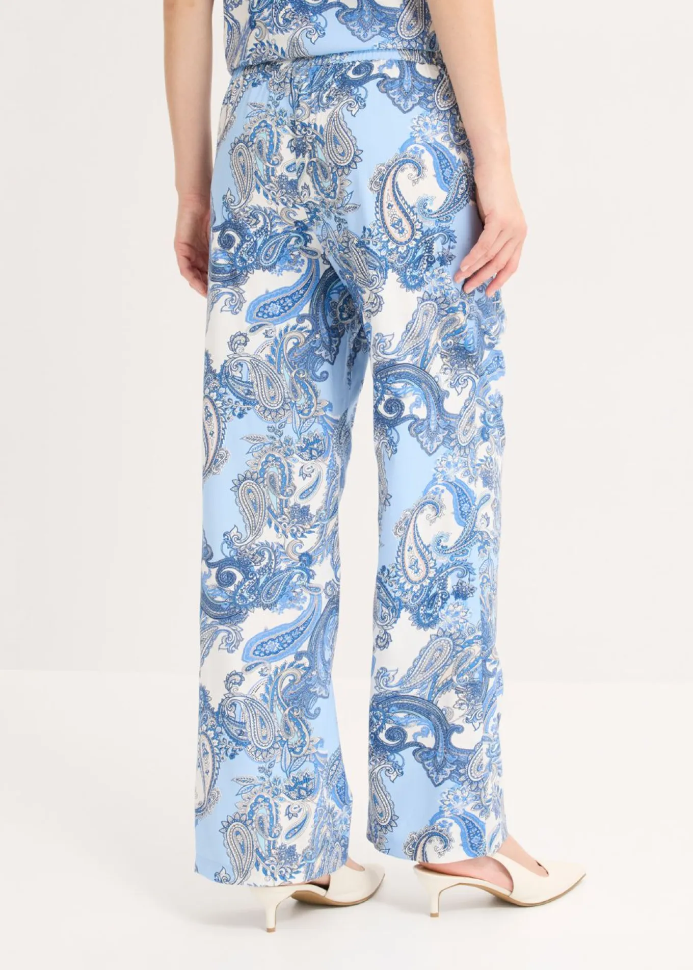 Pantalón estampado de viscosa fluida