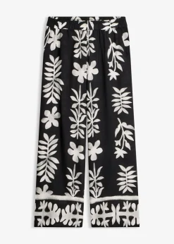 Pantalón estampado de viscosa fluida