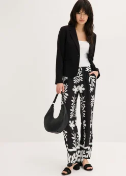 Pantalón estampado de viscosa fluida