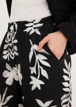 Pantalón estampado de viscosa fluida